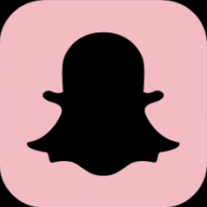 pink snapchat ghost, black ghost