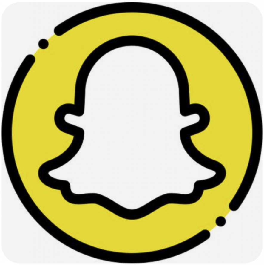 Snapchat logo (cute, aesthetic, circular, yellow)